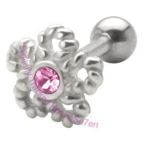 Pretty Flower - Pink Upper Ear Stud